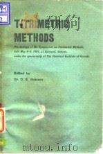 Chemical Institute of Cana-da.Titrimetric methods.1961.     PDF电子版封面     