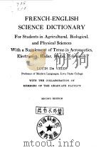 De Vries Louis.French-Engilish Science Dictionary.2d ed.1951.     PDF电子版封面     