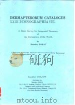DERMAPTERORUM CATALOGUS XXIII:ICONOGRAPHIA VIII.     PDF电子版封面    Seiroku SAKAI 
