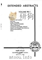 Electrochemical Society.Extended abstracts;v.90-1.1990.     PDF电子版封面     