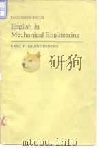 Englishin MechanicalEngineering Eric H.Glendinning     PDF电子版封面     