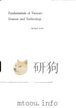 Fundamentals of Vacuum Science and Technology Gerhard Lewin     PDF电子版封面     