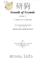 Growth of grystals.Vol.2.1959.     PDF电子版封面     