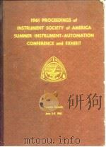 Instrument Society of America.1961 proceedings of Instrument Society of America Summer Instrument-Au     PDF电子版封面     