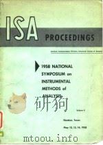 Instrument Society of America.Proceedings of the Na-tional Symposium on Instru-mental Methods of Ana     PDF电子版封面     