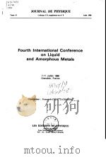 International Conferrence on Liquid and Amorphous Methods.1980.     PDF电子版封面     