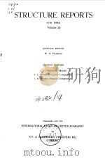 International Union of Crystalography.Structure reports for 1956.v.20.1963.     PDF电子版封面     