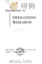 Introduction to Operations Research 1957     PDF电子版封面     