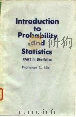 Introduction to Probability and Statistics     PDF电子版封面     