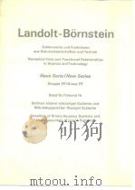 LANDOLT-BORNSTEIN Numerical Data and Functional Relationships in Science and Technology Nes Series E     PDF电子版封面     
