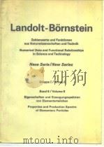 Landolt-Bornstein Zahlenwerte und Funktionen aus Naturwissenschaften und Technik Numerical Data and     PDF电子版封面     
