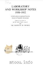 Laboratory And Workshop Notes 1950-1952     PDF电子版封面     