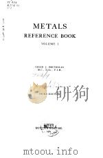 METALS REFERENCE BOOK SMITHELLS THIRD EDITION VOLUME 1     PDF电子版封面     