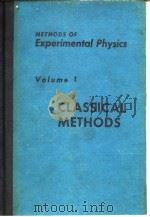 Methods of Experimental Physics Volume 1 Classical Methods.1959.     PDF电子版封面     