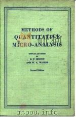 Milton.R.F.& others.Methods of Quantitative Micro-Aanlysis.1955.     PDF电子版封面     