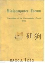 Minicomputer forum 1978. 1978.     PDF电子版封面     