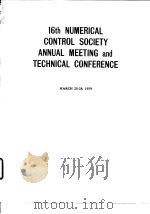 Numerical Control Society.New horizons for manufacturing proceedings of Numerical control society.     PDF电子版封面     