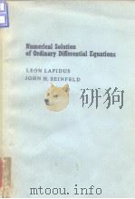 Nunerical Solution of Ordinary Differential Equations     PDF电子版封面     