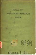 Notes on operations ressearch 1959.（ PDF版）