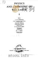 Physics and chemistry of the earth.v.6.1965.     PDF电子版封面     