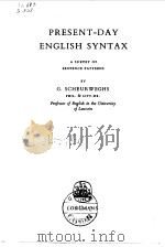 Present-Day English Syntax  G.Scheurweghs 1972     PDF电子版封面     
