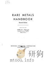 RARE METALS HANDBOOK Second Edition     PDF电子版封面     