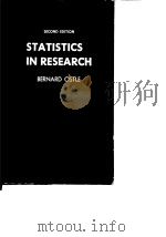 STATISTICS IN RESEARCH BERNARD OSTLE     PDF电子版封面     