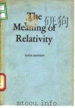 The Meaning of Relativity FIFTH EDITION     PDF电子版封面     