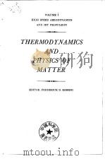 Volume ⅠHigh Speed Aerodynamics and JET Propulsion Thermodranmics and Phrsics of Matter 1955     PDF电子版封面     