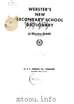 Webster's new secondary school dictionary.1961.     PDF电子版封面     