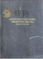 ULTRAVIOLET AND VISIBLE ABSORPTION SPECTRA Index for 1930-1954（ PDF版）