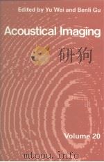 Acoustical Imaging Vol.20     PDF电子版封面     