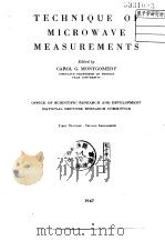 Technique of microwave measurements.Montgomery.C.G.     PDF电子版封面     