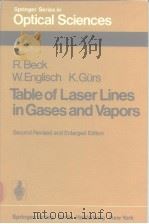 Table oflaser lines in gases and vapors.1978.     PDF电子版封面     