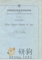Fiber optics comes of age;proceedings of the SPOIE.     PDF电子版封面     