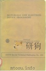 MATERIALS AND ELECTRON DEVICE PROCESSING（ PDF版）