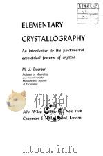 ELEMENTARY CRYSTALLOGRAPHY BUERGER，M.J.     PDF电子版封面     