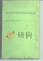 High resolution sprctroscopy 1982（ PDF版）