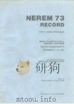 NEREM73 RECORD PART 2:SIGNAL PROCESSING     PDF电子版封面     