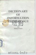 Dictionary of Infermation Technology 1982.     PDF电子版封面     