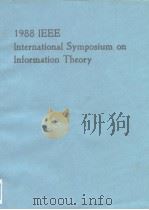 1988 Ieee International Symposium on Information Theory     PDF电子版封面     