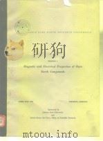 SESSION Ⅰ  Magnetic and Electrical Properties of Rare Earth Compoun     PDF电子版封面     
