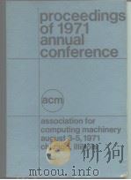 Proceedings of 1971 annual conference.     PDF电子版封面     