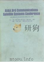 AIAA 3d Communications Satellite Systems Conference .vol.2     PDF电子版封面     