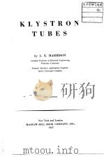 KLYSTRON TUBES     PDF电子版封面     