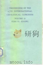 Proceedings of the 27th international geological congress.vol.18:Remoth sensing.1984     PDF电子版封面     