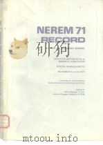 NEREM 71 RECORD Volume 13 PART 3: PACKAGING SEMINAR     PDF电子版封面     