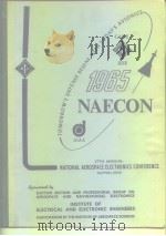 1965 proceddings;National Aerospace Electronics Conference.     PDF电子版封面     