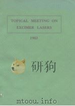Topical Meeting on Excimer Lasers I983（ PDF版）
