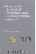Advances in Analytical Chemistry and Instrumentation  VOLUME I     PDF电子版封面     